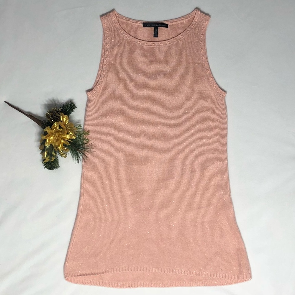White HouseBlack Market Crotchet Peach/pink Dress